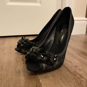 Bourne open toe platform heeled shoes